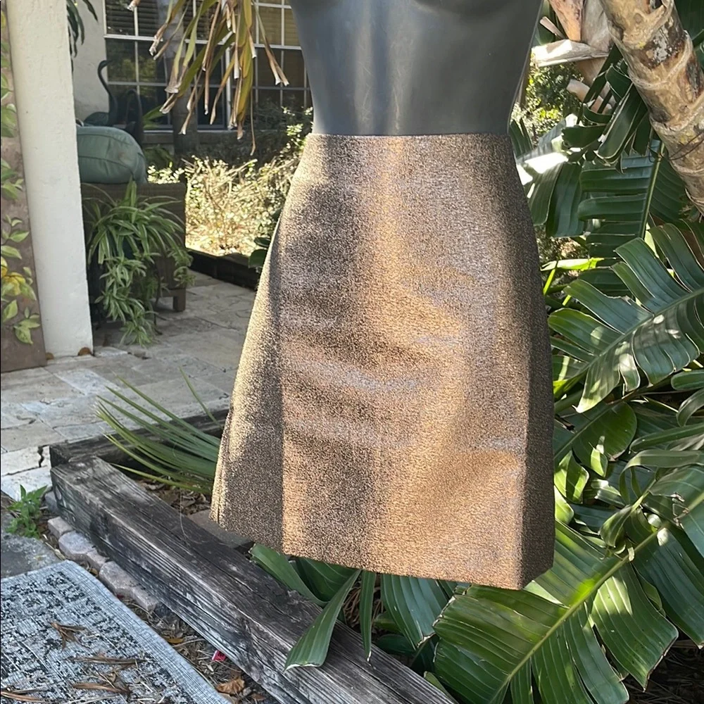 Loft metallic bronze skirt